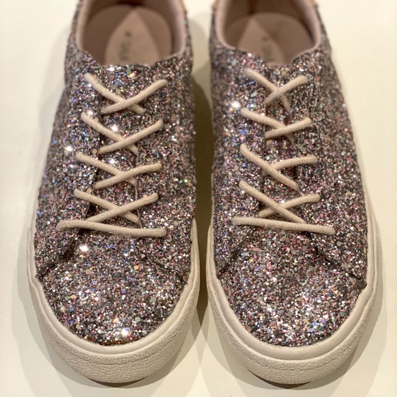 VGUC SZ 8 ZARA GLITTER SNEAKERS - Picture 2 of 4